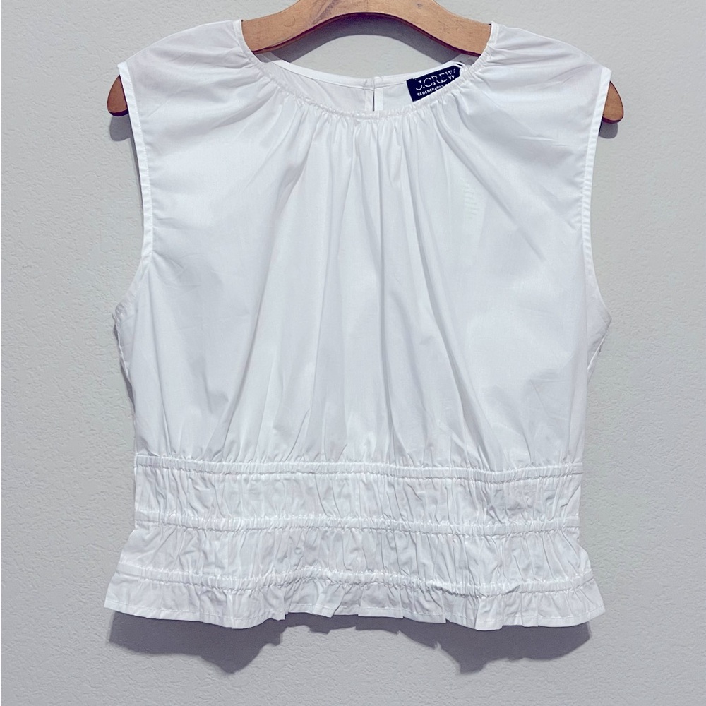 J Crew Hyacinth Top in Cotton Poplin in White Size XS NWT - Picture 5 of 10